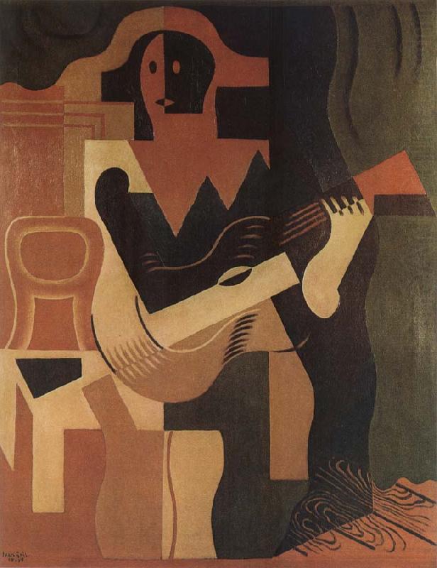 The clown playing Guitar, Juan Gris